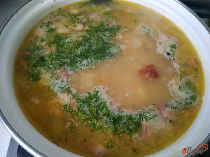 Фото приготовление рецепта: Суп гороховый с домашней колбасой шаг №10