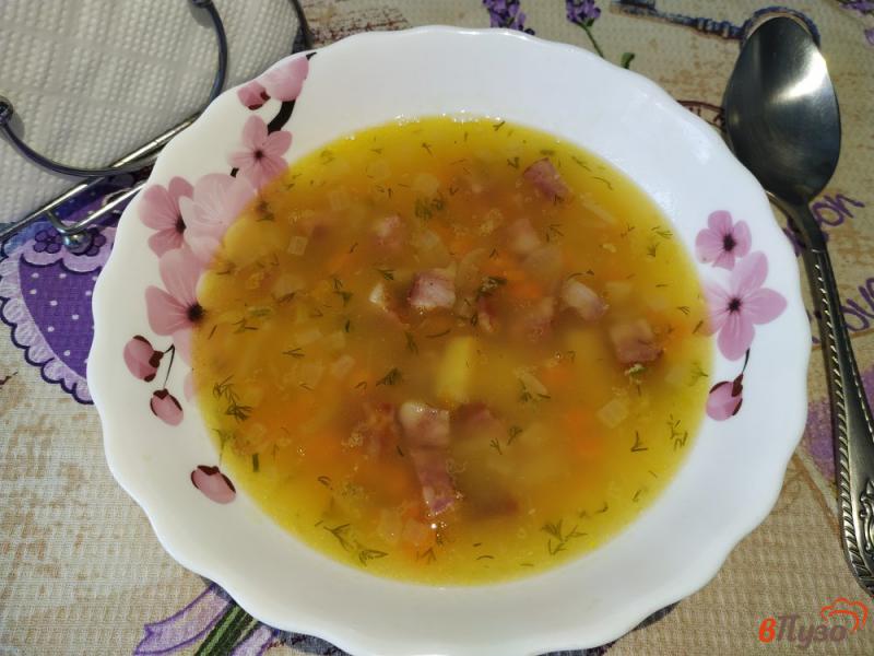 Фото приготовление рецепта: Суп гороховый с домашней колбасой шаг №11