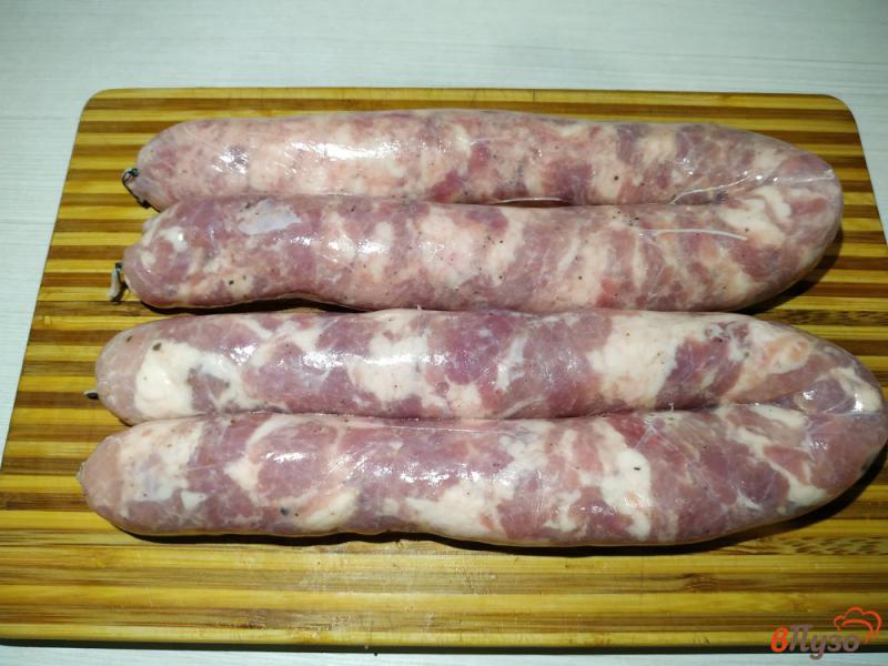 Фото приготовление рецепта: Домашняя колбаса запеченая в рукаве шаг №7