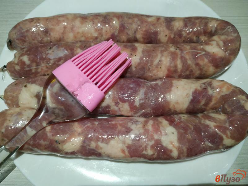 Фото приготовление рецепта: Домашняя колбаса запеченая в рукаве шаг №8