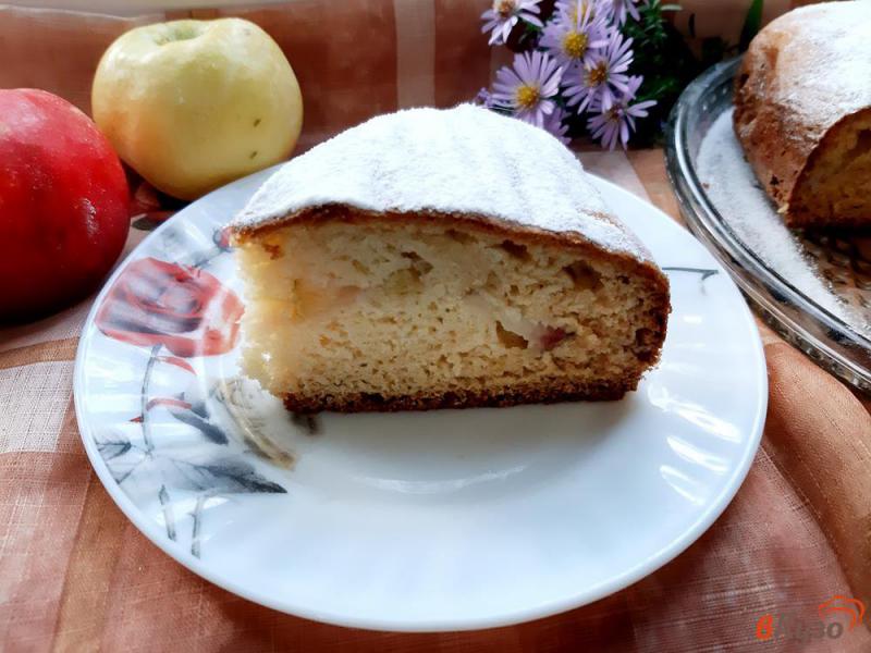 Фото приготовление рецепта: Пирог яблочный сметанный шаг №12