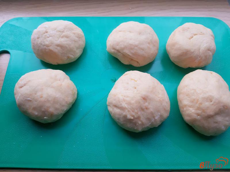 Фото приготовление рецепта: Пирожки гребешки на тыквенном тесте шаг №7