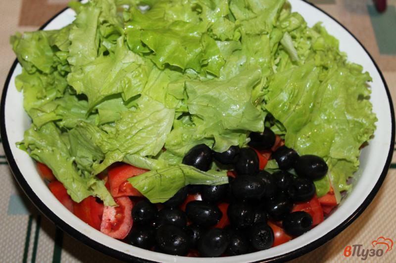 Фото приготовление рецепта: Овощной салат с фетой и овощами шаг №5