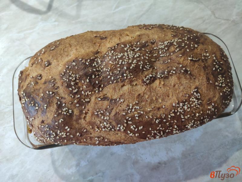 Фото приготовление рецепта: Хлеб с творогом и кунжутом шаг №10