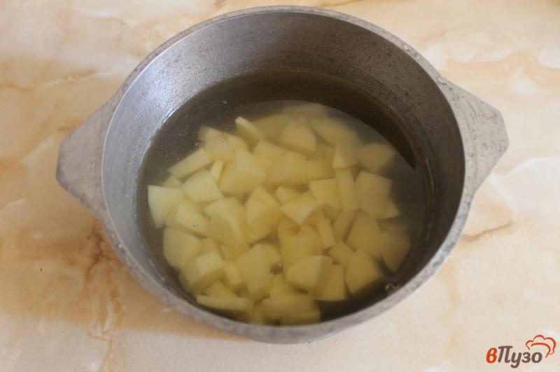 Фото приготовление рецепта: Овощной суп с домашней колбасой шаг №2