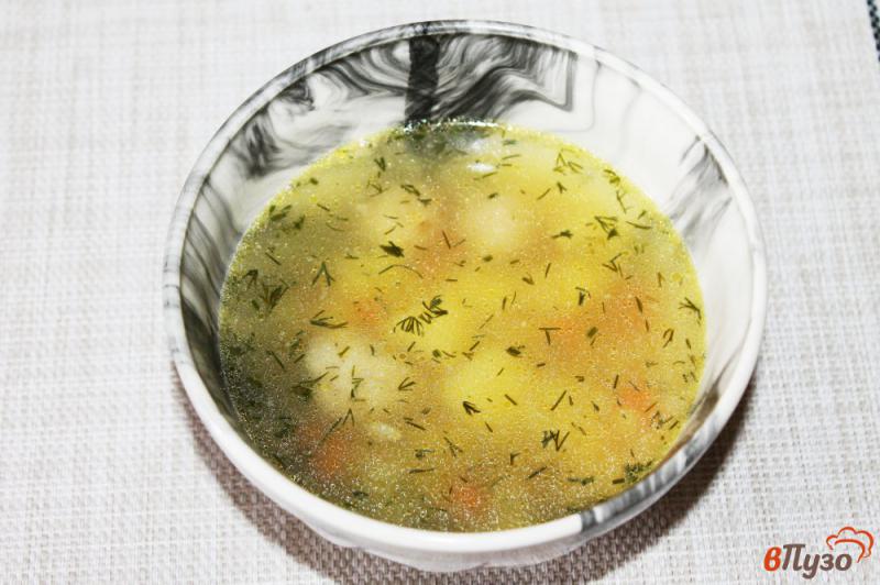 Фото приготовление рецепта: Суп с фрикадельками овощами и кукурузой шаг №5
