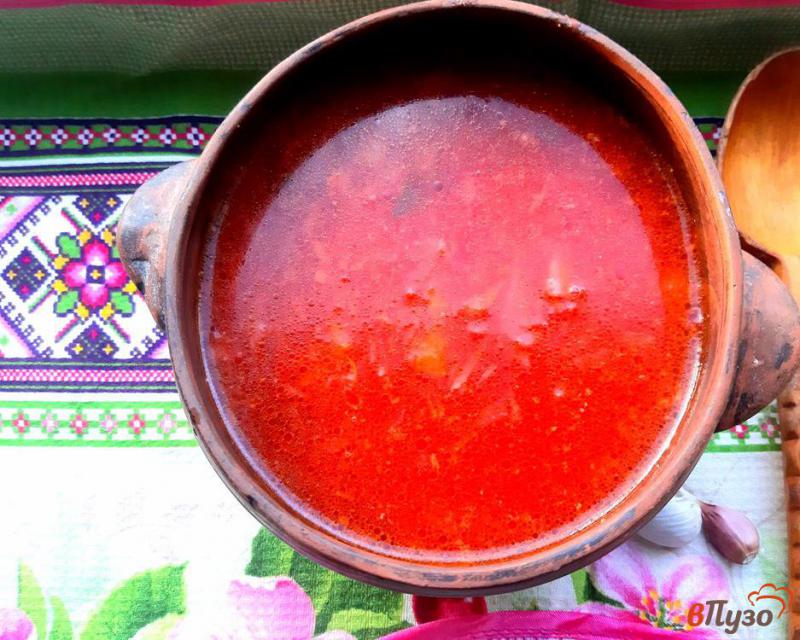 Фото приготовление рецепта: Борщ свекольный с томатным соком шаг №8