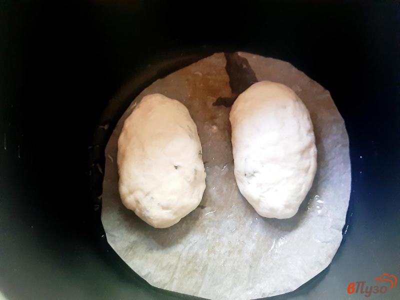 Фото приготовление рецепта: Пирожки дрожжевые с творогом в мультиварке шаг №9