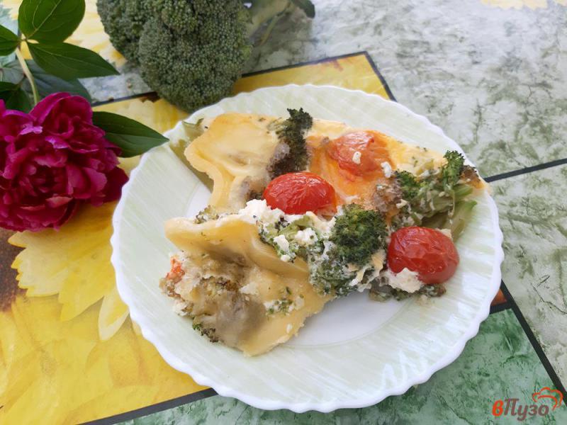 Фото приготовление рецепта: Запеканка овощная с брокколи и сыром шаг №6