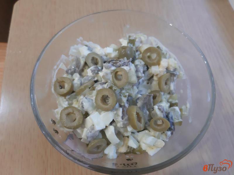 Фото приготовление рецепта: Салат с грибами шаг №9