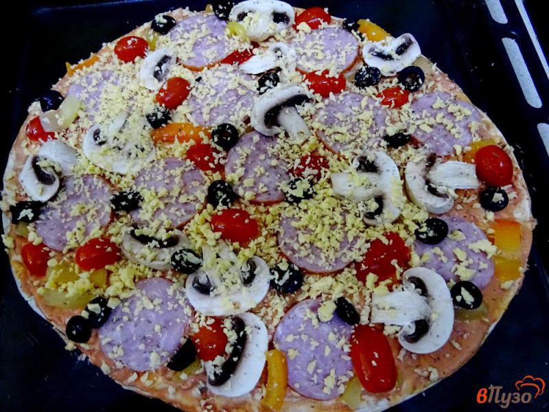 Фото приготовление рецепта: Пицца на лаваше шаг №8