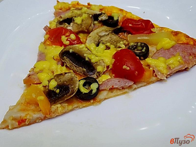 Фото приготовление рецепта: Пицца на лаваше шаг №10