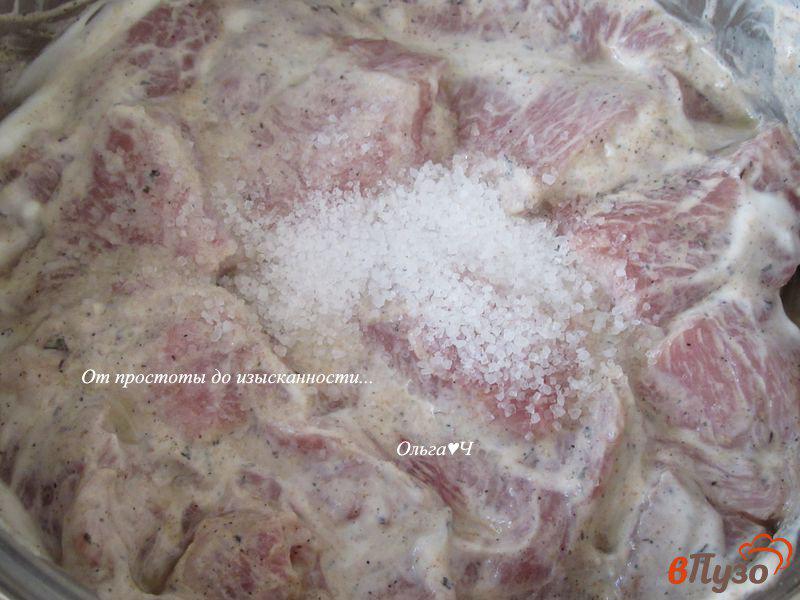 Фото приготовление рецепта: Шашлык в йогуртовом маринаде в рукаве шаг №4