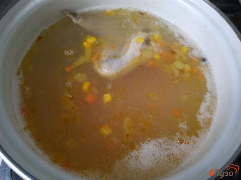 Фото приготовление рецепта: Рисовый суп с кукурузой шаг №8