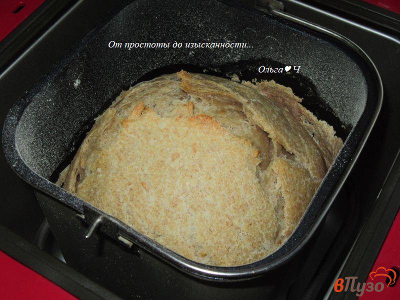 Фото приготовление рецепта: Овсяно-кукурузный хлеб с семенами льна шаг №4
