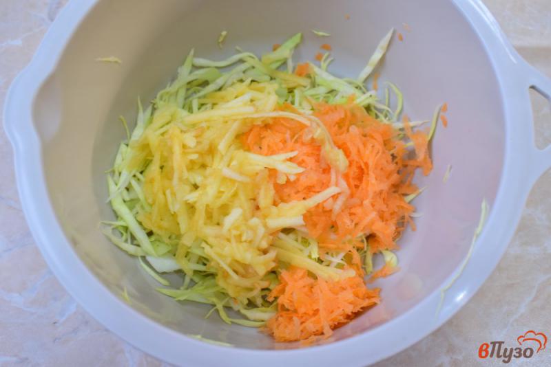 Фото приготовление рецепта: Овощной салат из капусты шаг №2