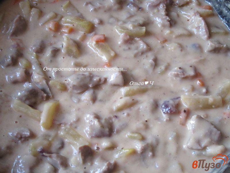Фото приготовление рецепта: Овощное рагу с куриными желудочками шаг №6