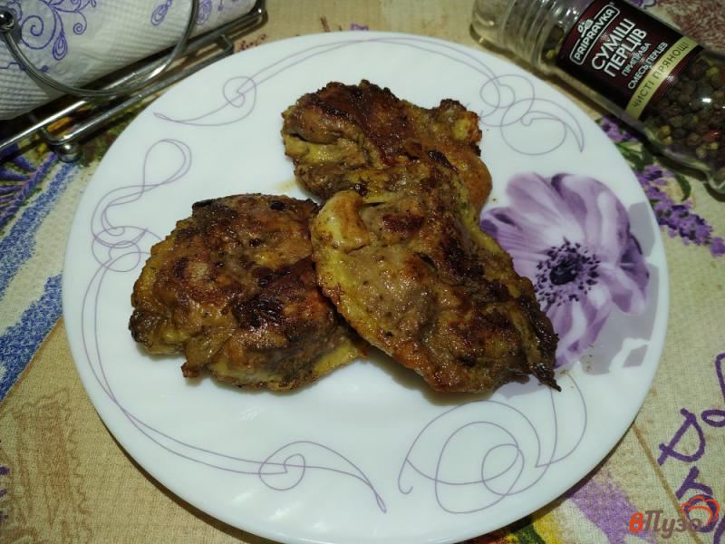 Фото приготовление рецепта: Куриная печень жареная в кляре шаг №8