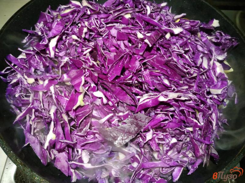 Фото приготовление рецепта: Овощное рагу с краснокачанной капустой шаг №6