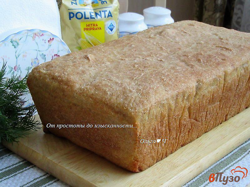 Фото приготовление рецепта: Пшенично-цельнозерновой хлеб с полентой шаг №7