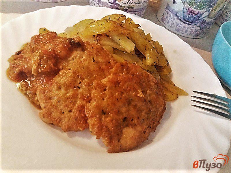 Фото приготовление рецепта: Рубленные котлеты из куриного филе с картофелем шаг №12