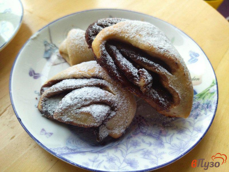 Фото приготовление рецепта: Печенье с шоколадно-ореховой пастой шаг №8