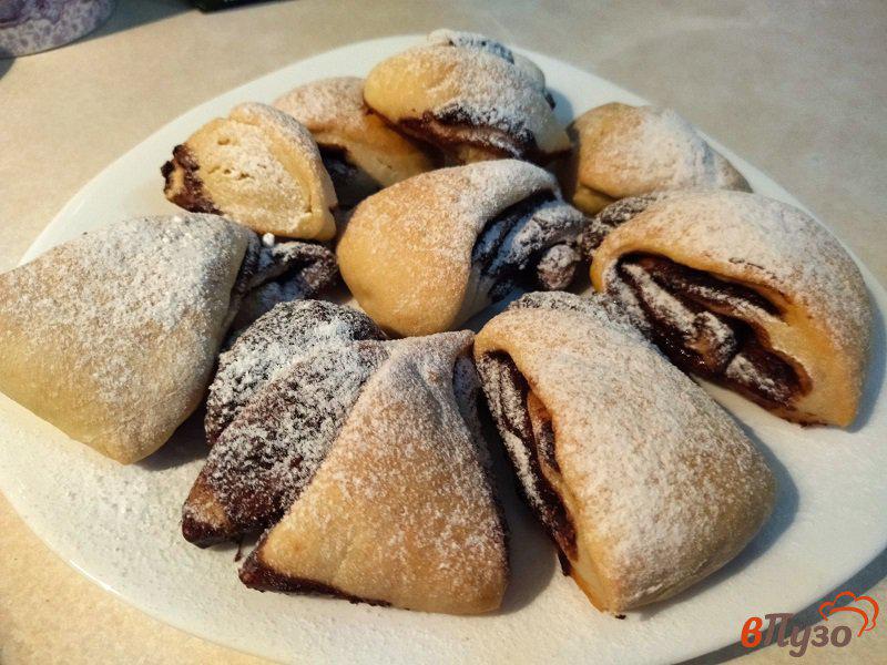 Фото приготовление рецепта: Печенье с шоколадно-ореховой пастой шаг №7