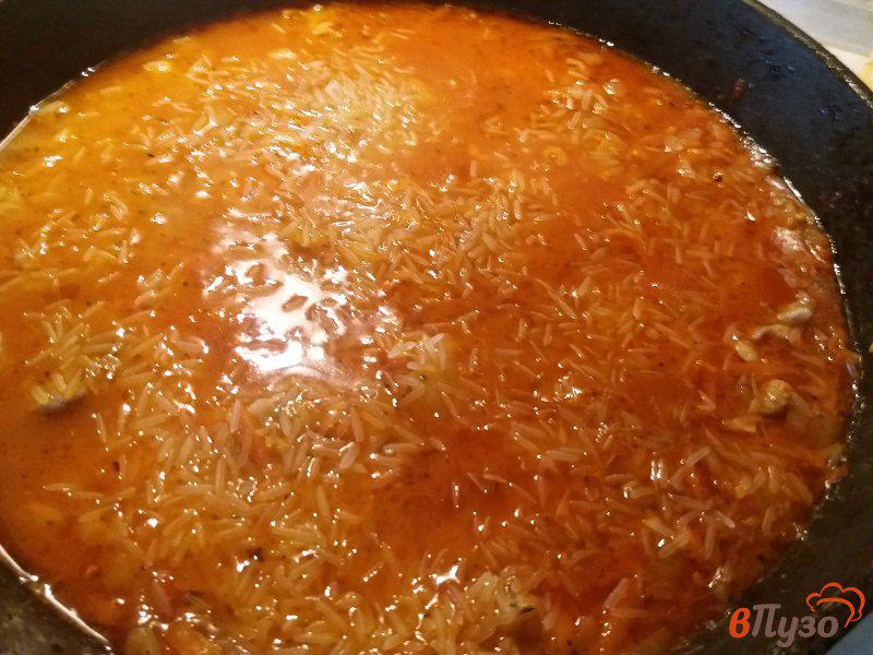 Фото приготовление рецепта: Жареный рис со свининой шаг №9
