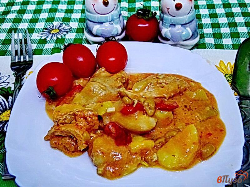 Фото приготовление рецепта: Рагу с куриными голенями и фасолью шаг №10