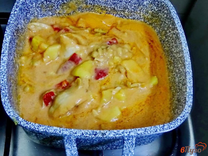 Фото приготовление рецепта: Рагу с куриными голенями и фасолью шаг №9