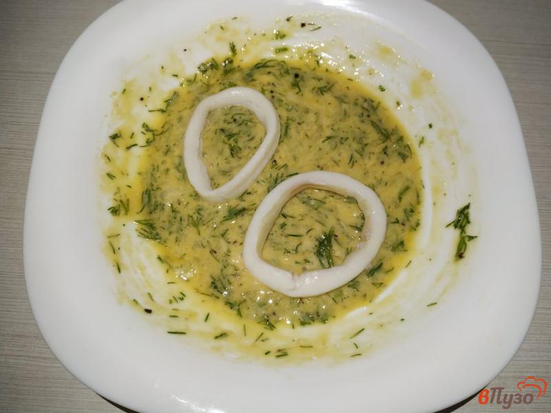 Фото приготовление рецепта: Кольца кальмаров в кляре шаг №6