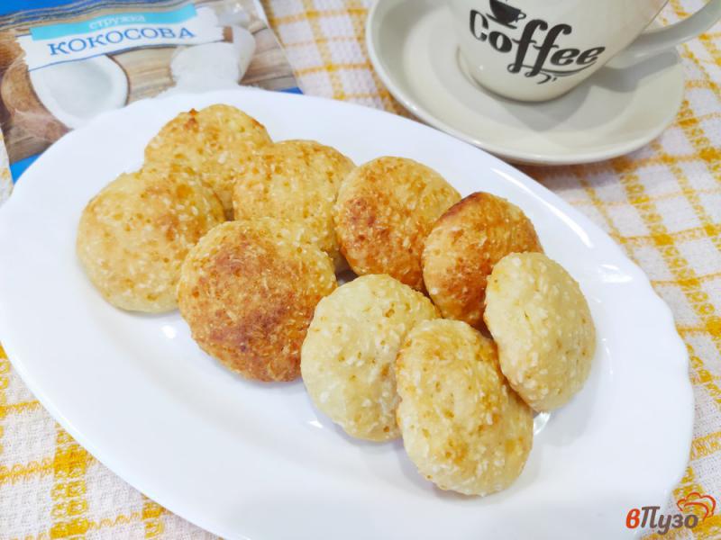 Фото приготовление рецепта: Творожно кокосовое печенье шаг №7