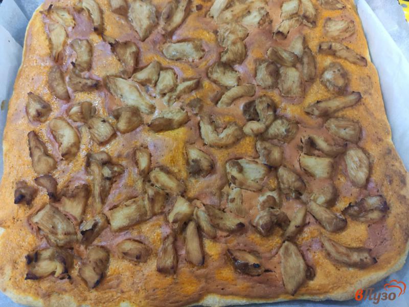 Фото приготовление рецепта: Пицца на дрожжевом тесте с курицей шаг №15