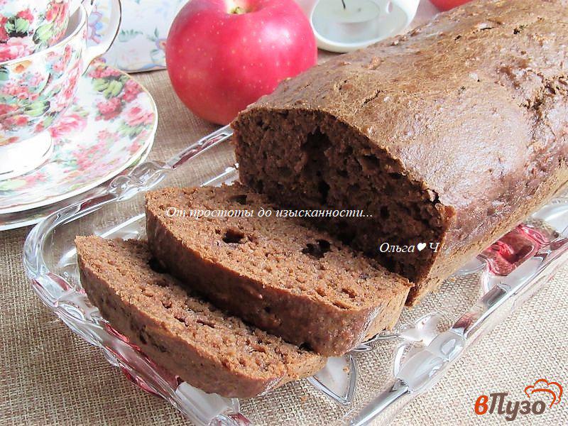 Фото приготовление рецепта: Шоколадно-яблочный кекс шаг №9