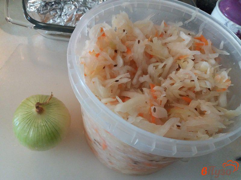 Фото приготовление рецепта: Салат из квашеной капусты шаг №1