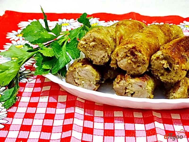 Фото приготовление рецепта: Колбаски домашние со свининой и курицей шаг №10