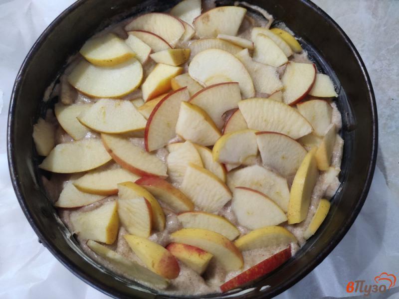 Фото приготовление рецепта: Шарлотка с яблоками и цельнозерновой мукой шаг №9