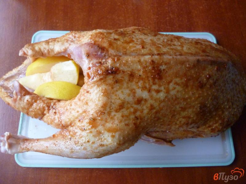 Фото приготовление рецепта: Запеченная утка с айвой шаг №4