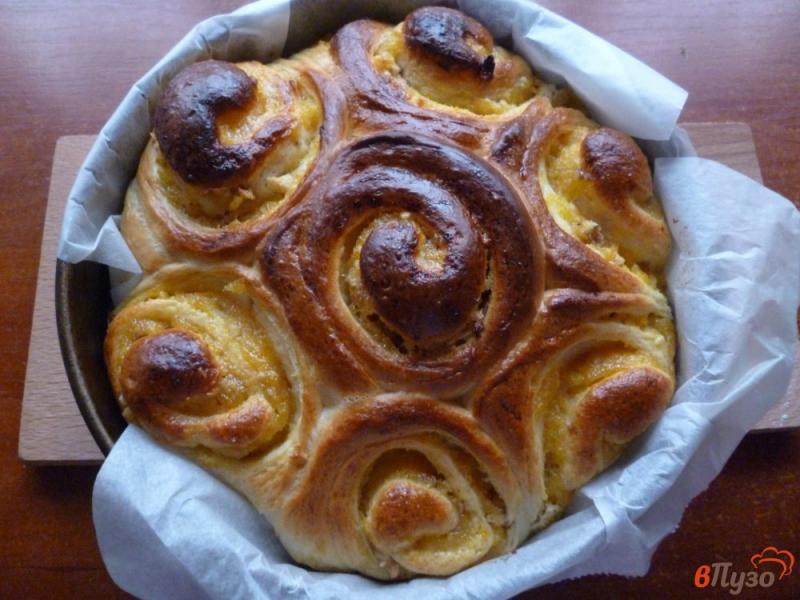 Фото приготовление рецепта: Пирог с апельсиновым джемом шаг №11