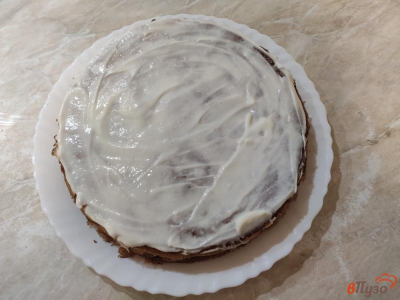 Фото приготовление рецепта: Торт из тонких блинчиков шаг №8