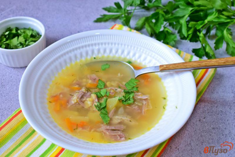 Фото приготовление рецепта: Гороховый суп со свининой шаг №5