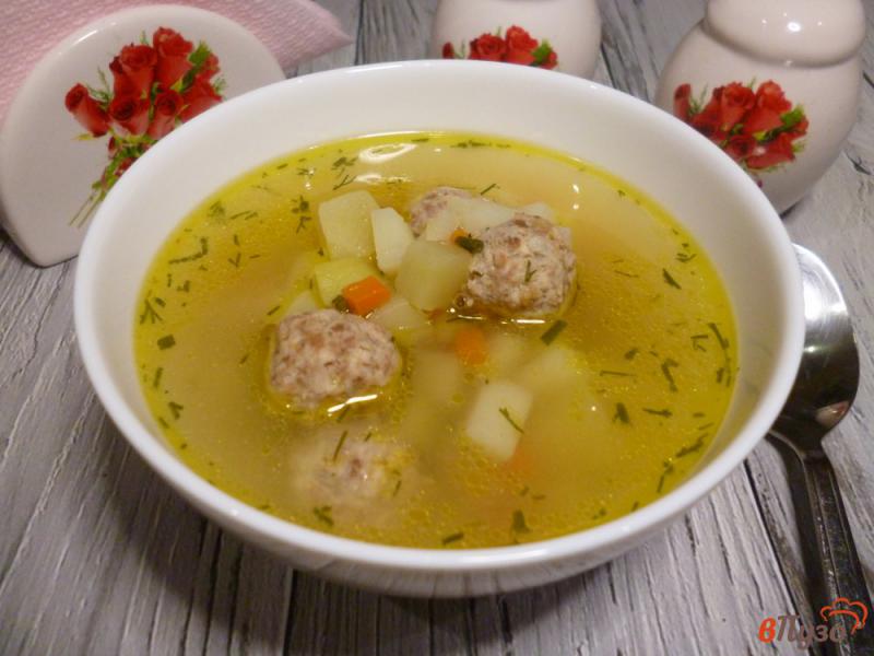 Фото приготовление рецепта: Суп с фрикадельками шаг №8