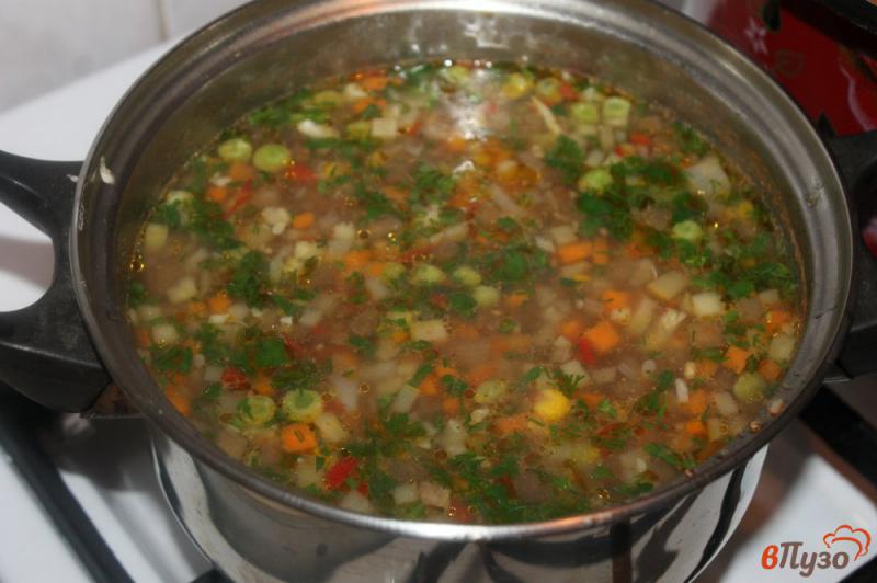 Фото приготовление рецепта: Картофельный суп с миксом замороженных овощей шаг №5