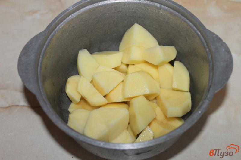 Фото приготовление рецепта: Картофельное пюре со сливочным маслом и чесноком шаг №1