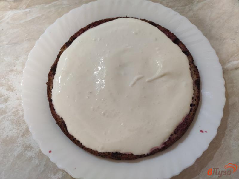 Фото приготовление рецепта: Торт Трухлявый пень с вишневым вареньем шаг №10