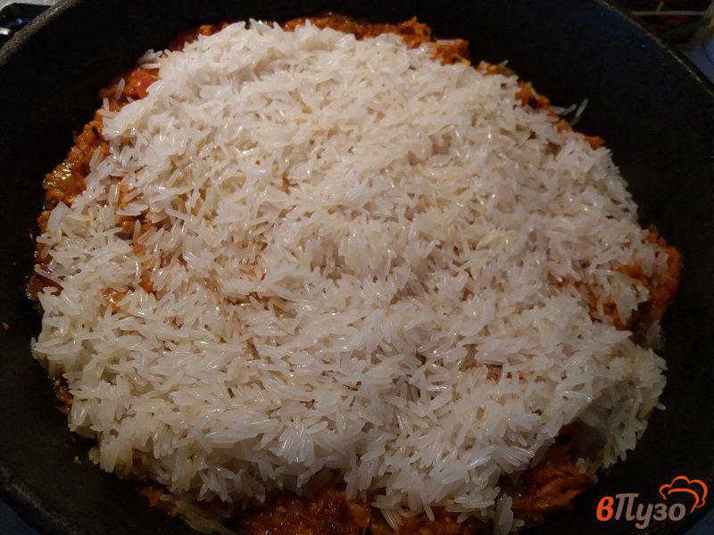Фото приготовление рецепта: Рис с овощами на гарнир шаг №6