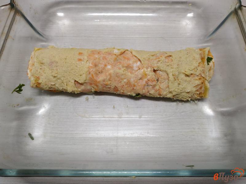 Фото приготовление рецепта: Омлет с морковью в микроволновке шаг №6