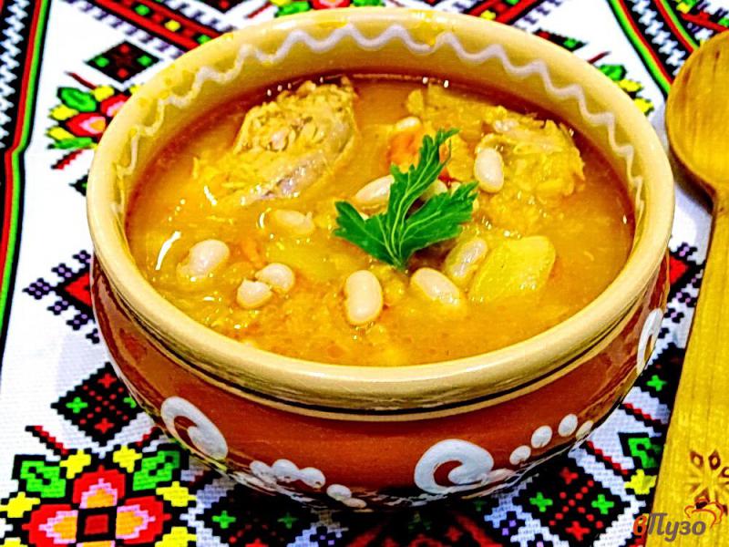 Фото приготовление рецепта: Суп из чечевицы с фасолью шаг №9