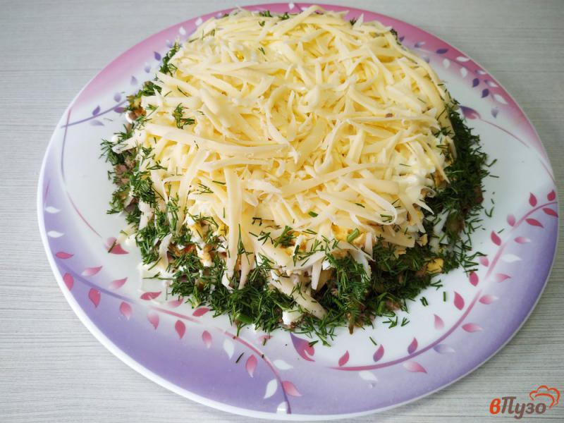 Фото приготовление рецепта: Слоёный салат из печени шаг №14
