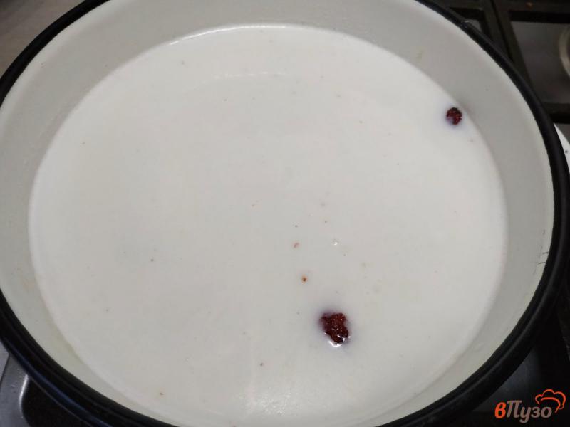 Фото приготовление рецепта: Молочный суп с рисом и вяленой клюквой шаг №3